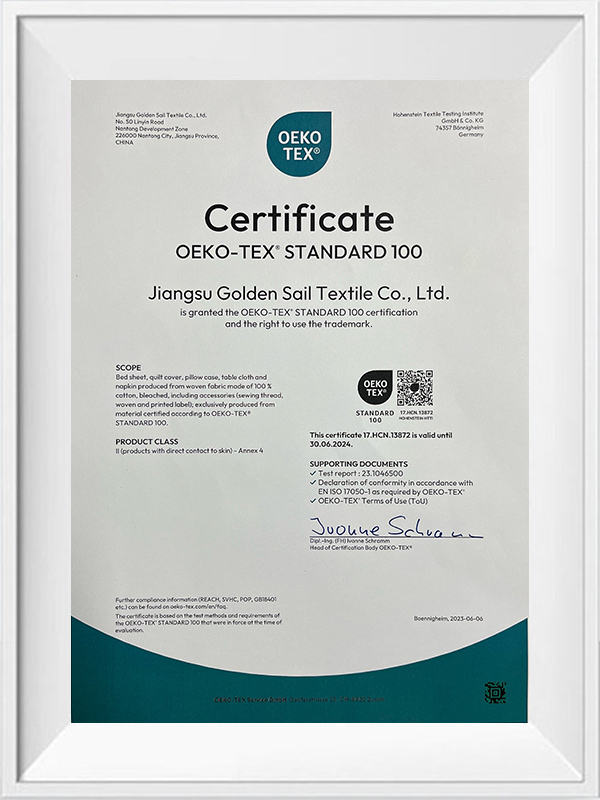 Certifikát oeko-tex standard 100